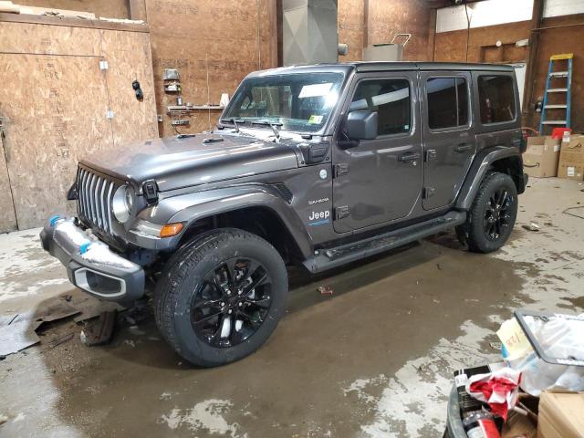 1C4JJXP62NW280707 - 2022 JEEP WRANGLER U SAHARA 4XE CHARCOAL photo 1