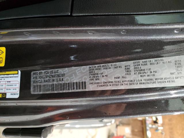 1C4JJXP62NW280707 - 2022 JEEP WRANGLER U SAHARA 4XE CHARCOAL photo 13