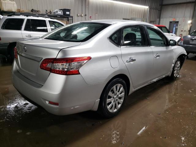 3N1AB7AP7EY202286 - 2014 NISSAN SENTRA S SILVER photo 3