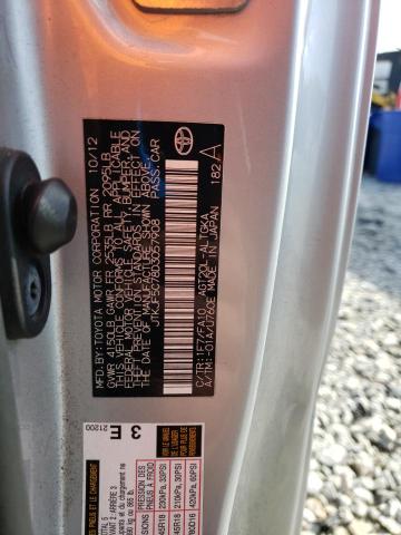 JTKJF5C78D3057908 - 2013 TOYOTA SCION TC 银色 照片 12