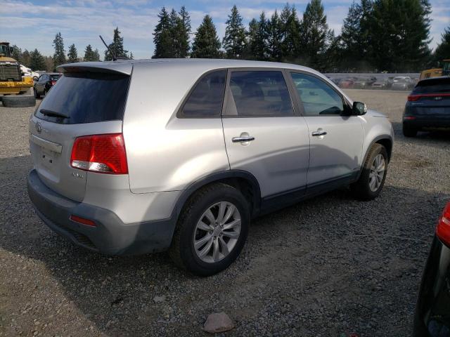 5XYKUDA24BG003470 - 2011 KIA SORENTO EX SILVER photo 3