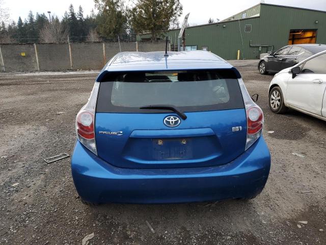 JTDKDTB39C1527507 - 2012 TOYOTA PRIUS C BLUE photo 6