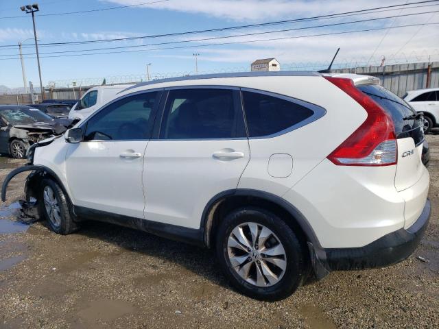 5J6RM3H78DL031588 - 2013 HONDA CR-V EXL WHITE photo 2