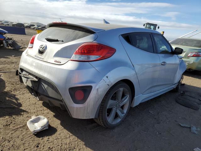 KMHTC6AE3EU210539 - 2014 HYUNDAI VELOSTER TURBO SILVER photo 3