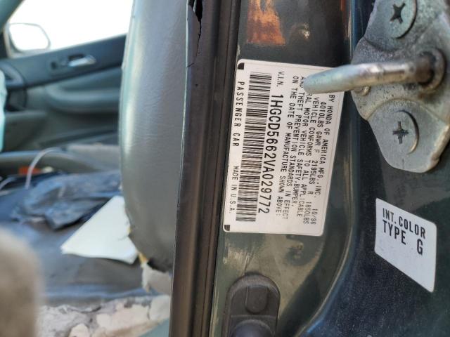 1HGCD5662VA029772 - 1997 HONDA ACCORD EX GREEN photo 12