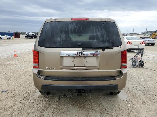 5FNYF38249B025927 - 2009 HONDA PILOT LX TAN photo 6