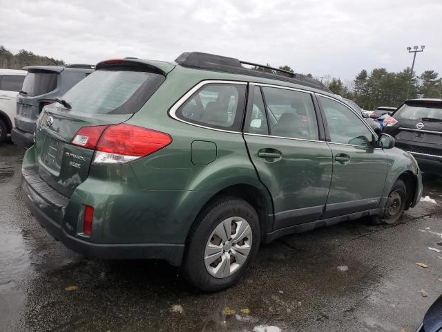 4S4BRBACXD3302012 - 2013 SUBARU OUTBACK 2.5I GREEN photo 3