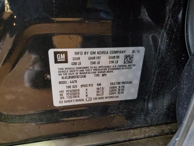 KL4CJBSB5FB212436 - 2015 BUICK ENCORE CONVENIENCE 黑色 照片 13