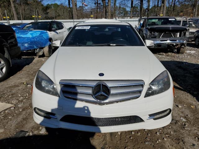 WDDGF5EB8BR184791 - 2011 MERCEDES-BENZ C-CLASS C3 300 WHITE photo 5