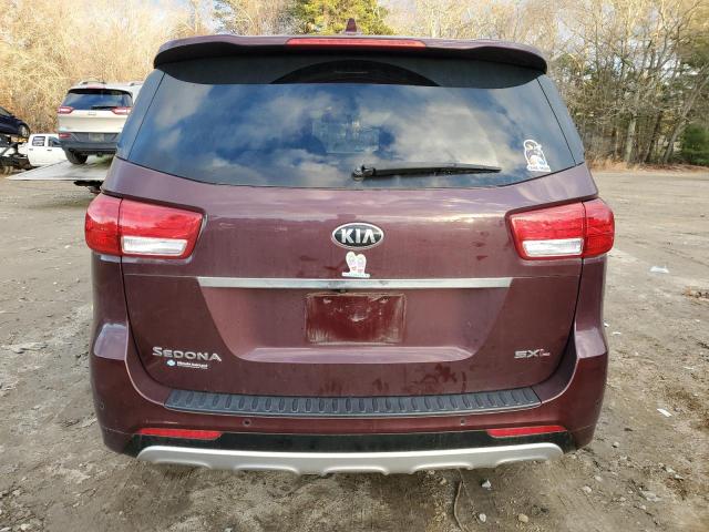 KNDME5C16J6348887 - 2018 KIA SEDONA SXL BURGUNDY photo 6