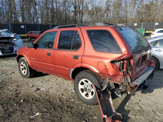 4S2DM58W214341037 - 2001 ISUZU RODEO S ORANGE photo 2