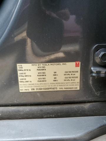 5YJSA1CGXDFP24273 - 2013 TESLA MODEL S გრაფიტი ფოტო 12