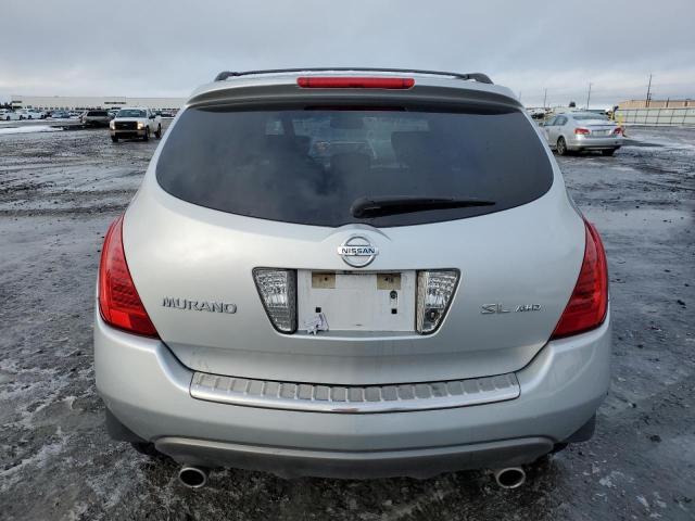 JN8AZ08W57W647007 - 2007 NISSAN MURANO SL SILVER photo 6