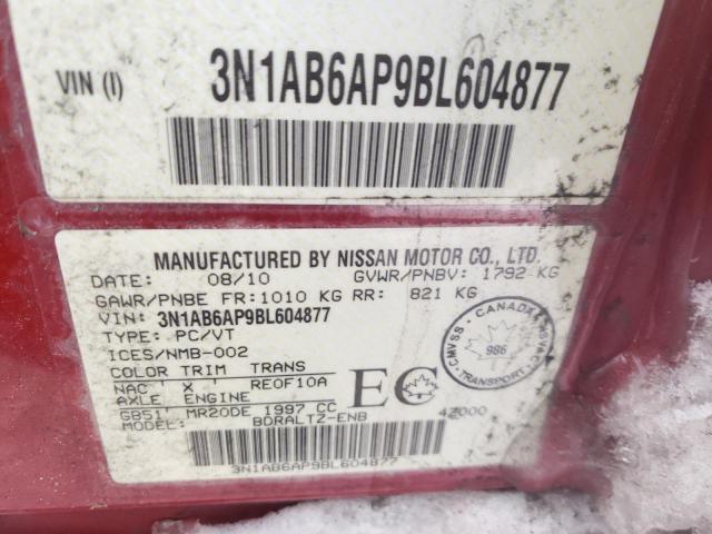 3N1AB6AP9BL604877 - 2011 NISSAN SENTRA 2.0 RED photo 13