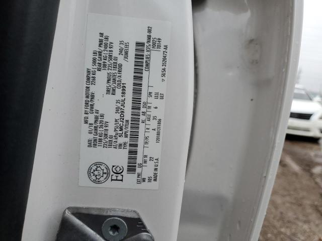 5LMCJ2D97JUL18991 - 2018 LINCOLN MKC SELECT Weiß Foto 12