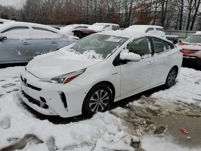 JTDL9MFU2M3024406 - 2021 TOYOTA PRIUS LE WHITE photo 1