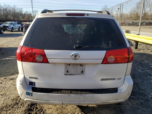 5TDZA23C06S502504 - 2006 TOYOTA SIENNA CE WHITE photo 6