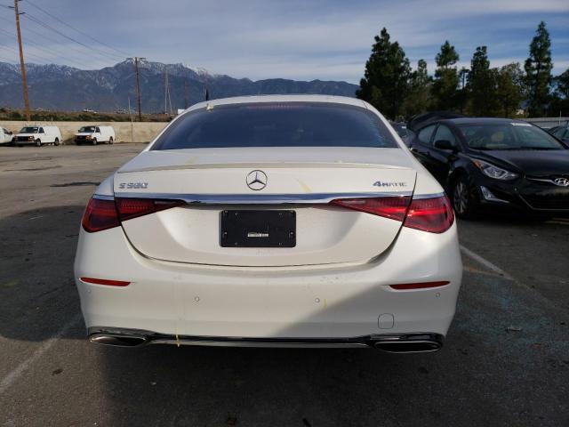 W1K6G7GB0MA040283 - 2021 MERCEDES-BENZ S 580 4MATIC WHITE photo 6