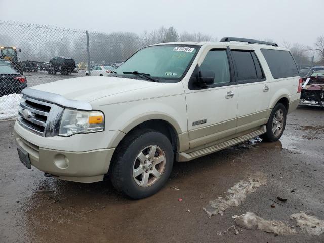 1FMFK18528LA19150 - 2008 FORD EXPEDITION EL EDDIE BAUER WHITE photo 1