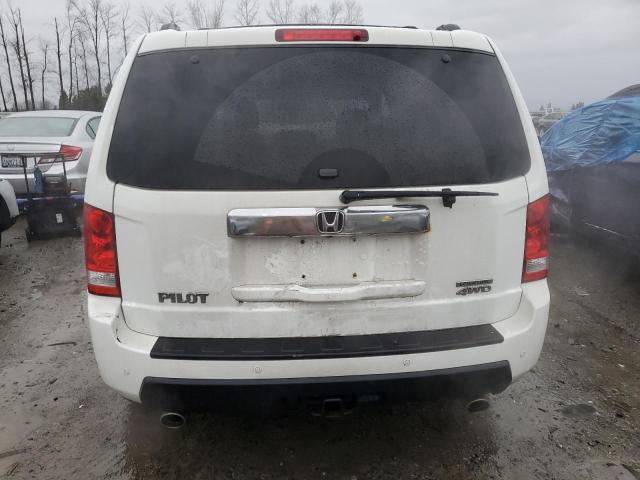 5FNYF4H99AB018432 - 2010 HONDA PILOT TOURING WHITE photo 6