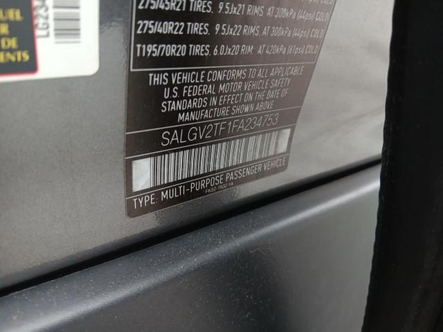 SALGV2TF1FA234753 - 2015 LAND ROVER RANGE ROVE AUTOBIOGRAPHY GRAY photo 10