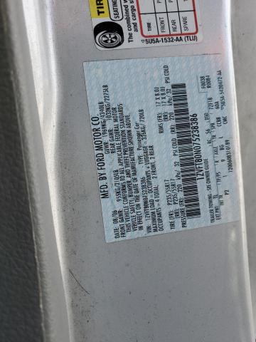 1ZVFT80N075238386 - 2007 FORD MUSTANG SILVER photo 12