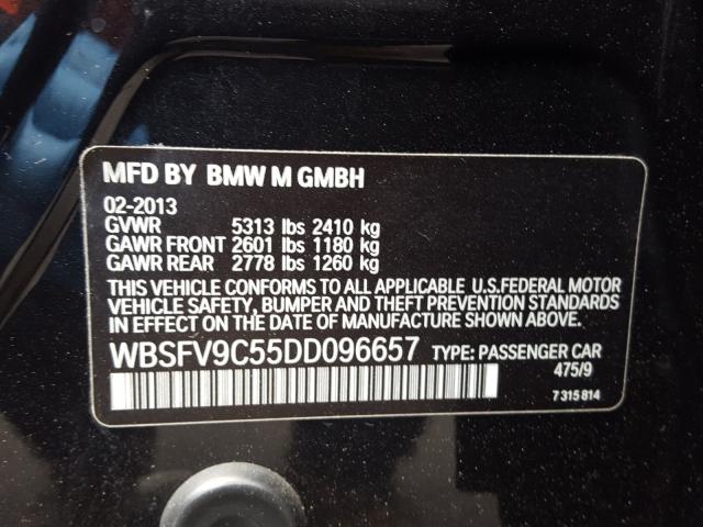 WBSFV9C55DD096657 - 2013 BMW M5  photo 10