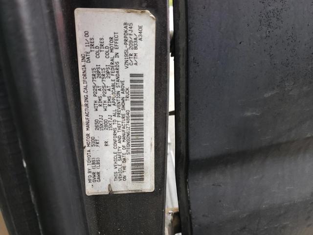 5TEGN92N61Z748640 - 2001 TOYOTA TACOMA DOUBLE CAB PRERUNNER BLACK photo 13