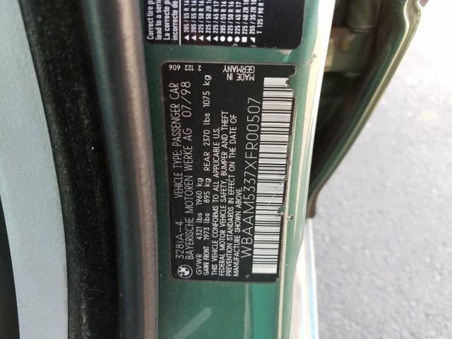 WBAAM5337XFR00507 - 1999 BMW 328 I AUTOMATIC  photo 10