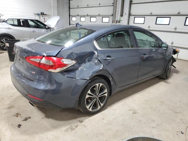 KNAFZ4A83E5165835 - 2014 KIA FORTE EX BLUE photo 3