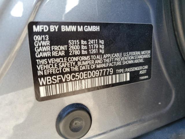 WBSFV9C50ED097779 - 2014 BMW M5 GRAY photo 12