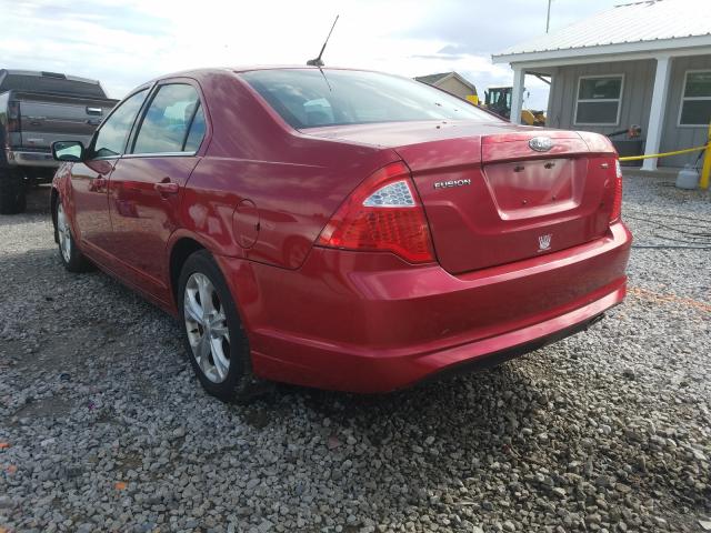 3FAHP0HA6CR311728 - 2012 FORD FUSION SE  photo 3