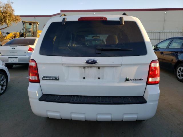 1FMCU49H98KC80000 - 2008 FORD ESCAPE HEV WHITE photo 6