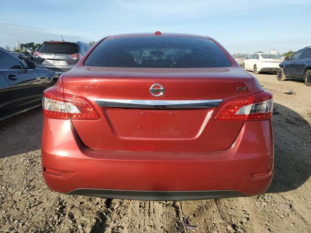 3N1AB7AP2FL663412 - 2015 NISSAN SENTRA S RED photo 6