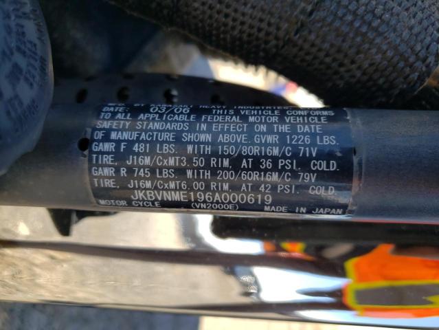 JKBVNME196A000619 - 2006 KAWASAKI VN2000 E 黑色 照片 10