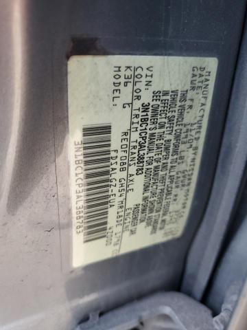 3N1BC1CP3AL388783 - 2010 NISSAN VERSA S GRAY photo 13