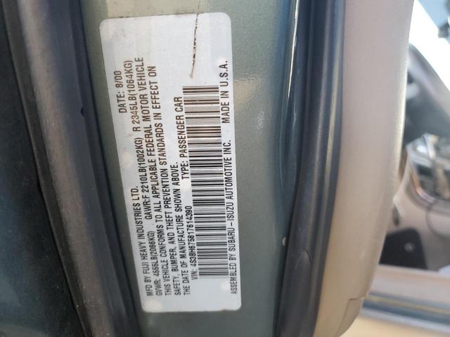 4S3BH675817614390 - 2001 SUBARU LEGACY OUTBACK AWP 青色 照片 12