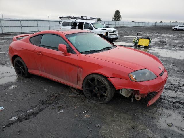 KMHHN65F14U133462 - 2004 HYUNDAI TIBURON GT RED photo 4