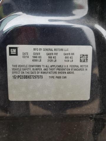 1G1PC5SBXE7297979 - 2014 CHEVROLET CRUZE LT CHARCOAL photo 12