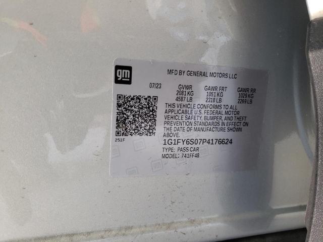 1G1FY6S07P4176624 - 2023 CHEVROLET BOLT EUV LT SILVER photo 12