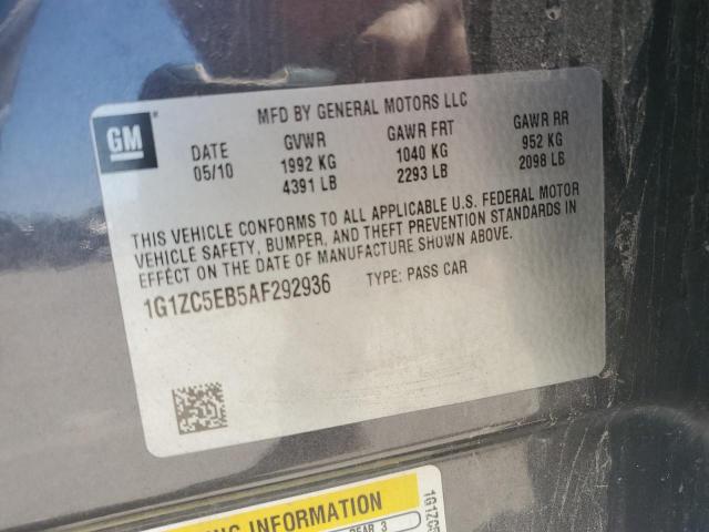 1G1ZC5EB5AF292936 - 2010 CHEVROLET MALIBU 1LT 石墨色 照片 13