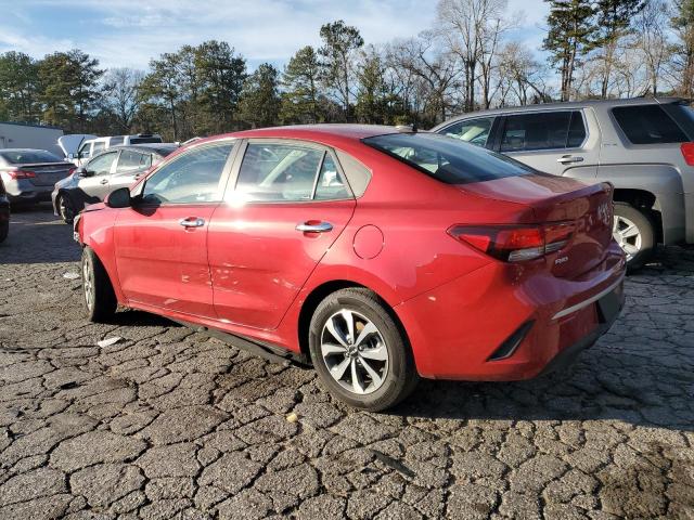 3KPA24AD1NE464310 - 2022 KIA RIO LX RED photo 2