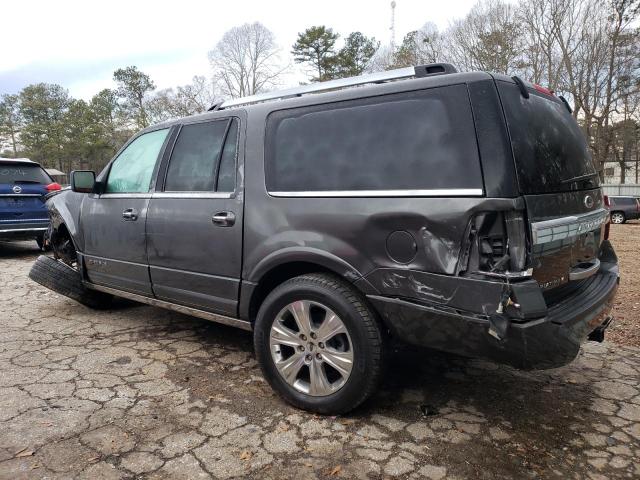 1FMJK1LT6FEF23086 - 2015 FORD EXPEDITION EL PLATINUM GRAY photo 2