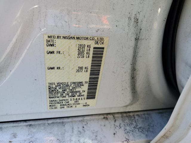 1N4AL3APXFC154415 - 2015 NISSAN ALTIMA 2.5 WHITE photo 12