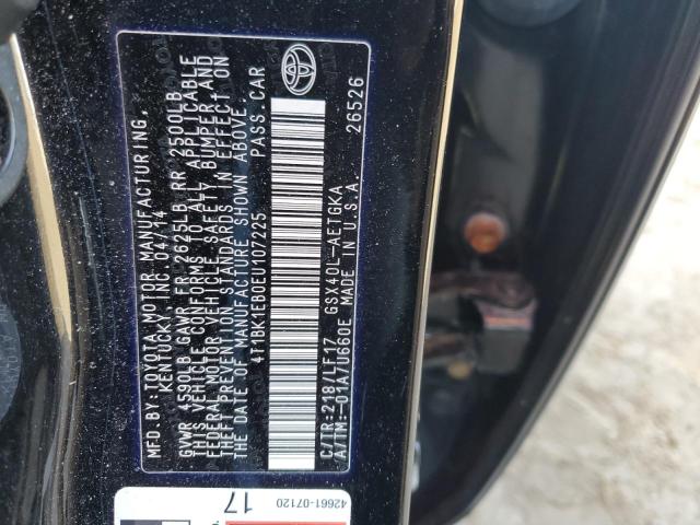 4T1BK1EB0EU107225 - 2014 TOYOTA AVALON BASE 黑色 照片 12