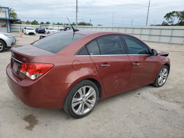 1G1PH5SC6C7292463 - 2012 CHEVROLET CRUZE LTZ BURGUNDY photo 3