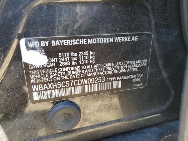 WBAXH5C57CDW09253 - 2012 BMW 528 XI GRAY photo 12