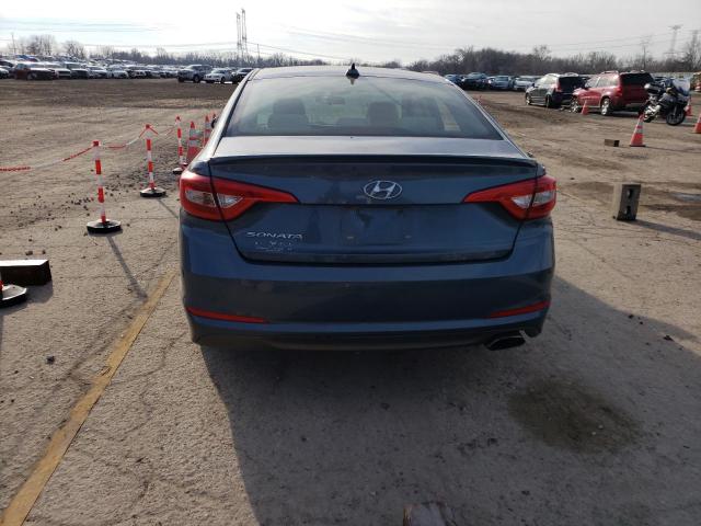 5NPE24AF1FH247016 - 2015 HYUNDAI SONATA SE BLUE photo 6