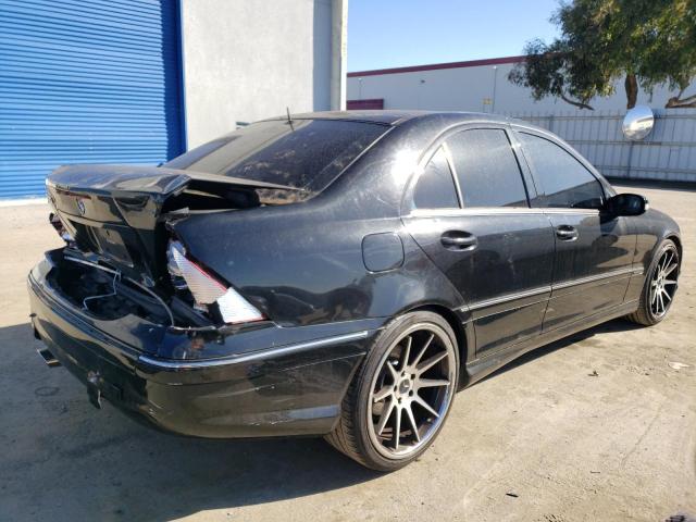 WDBRF52H56A896996 - 2006 MERCEDES-BENZ C 230 BLACK photo 3