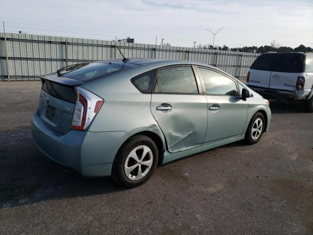 JTDKN3DU8E1839520 - 2014 TOYOTA PRIUS BLUE photo 3